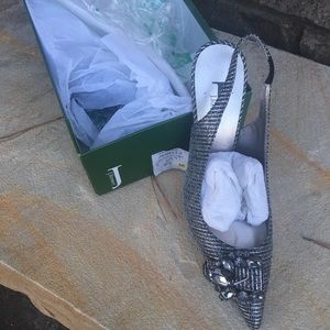 J.Renee’  Black and Silver Buckle Slings